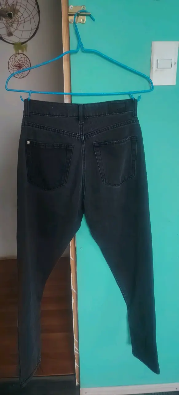 Polera negra con cordones de mujer - 6