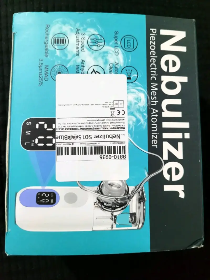 Nebulizador Recargable con Pantalla LCD