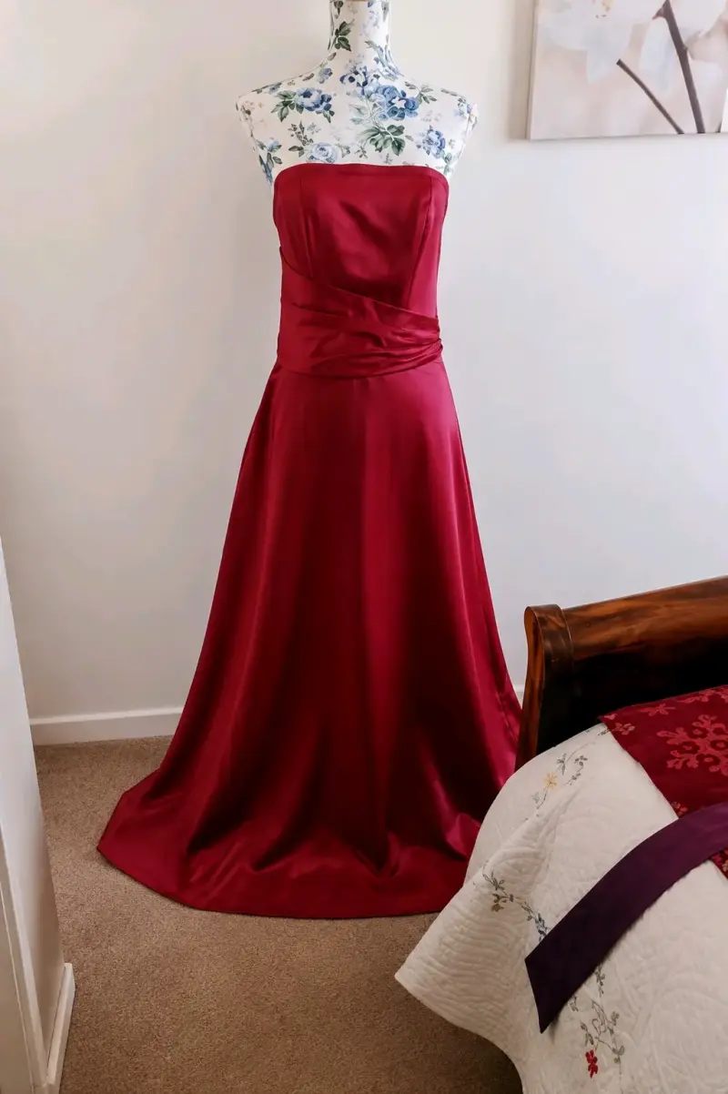 Vestido de fiesta largo rojo elegante - 2