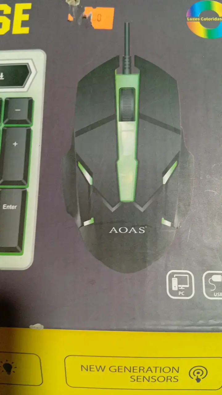 Teclado y mouse gaming AOAS con retroiluminación - 4