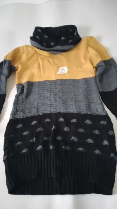 Suéter de punto multicolor para mujer - miniatura 2