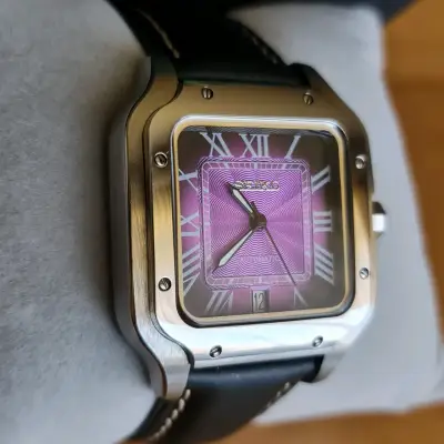 Seiko MOD - Santos esfera púrpura - miniatura 2
