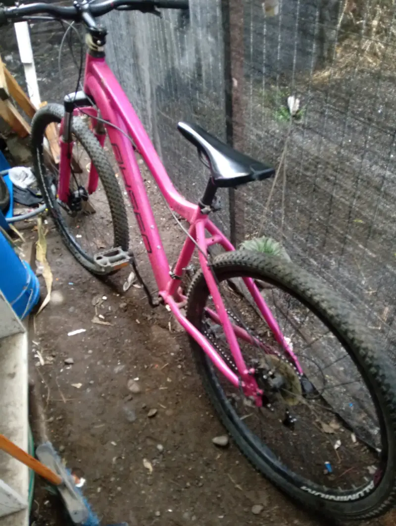 Bicicleta de montaña rosada para adultos