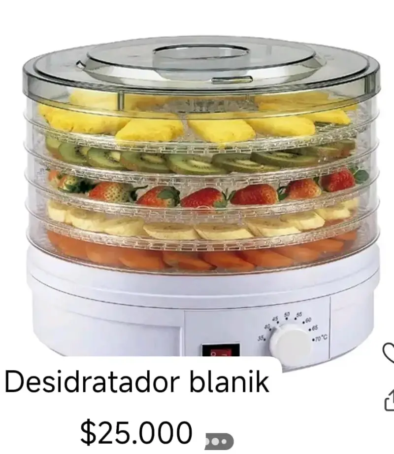 Deshidratador de Alimentos Blanik con Control de Temperatura
