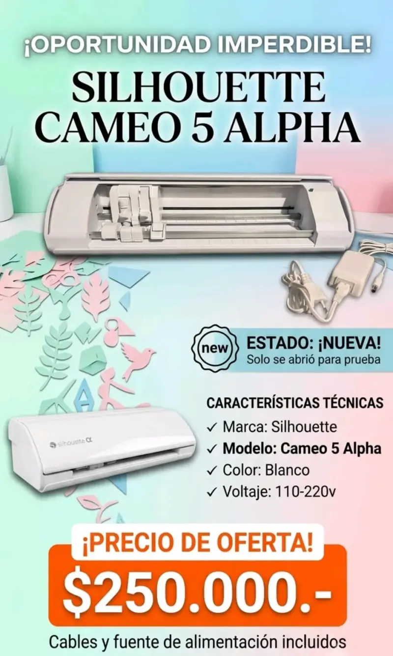 Plotter de Corte Silhouette Cameo 5 Alpha Blanco