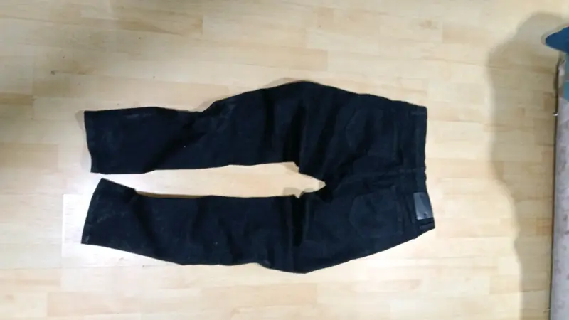 Shorts de mezclilla negros desgastados para hombre - 4