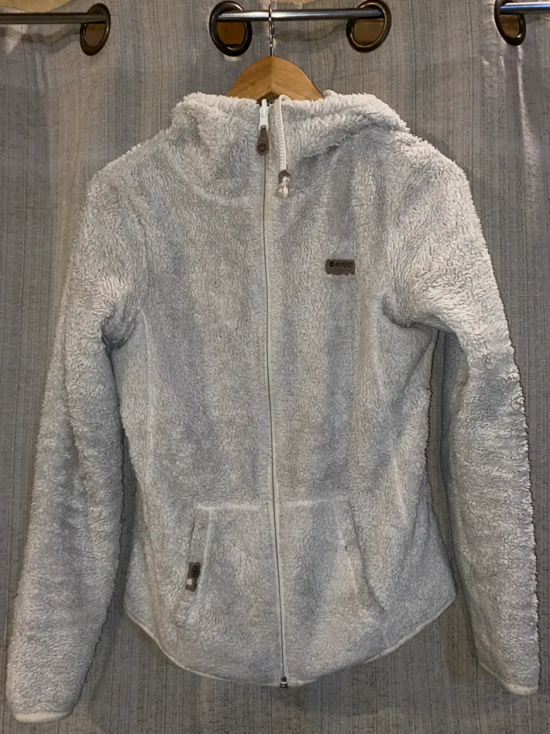 Chaqueta de polar gris con capucha reversible - 1