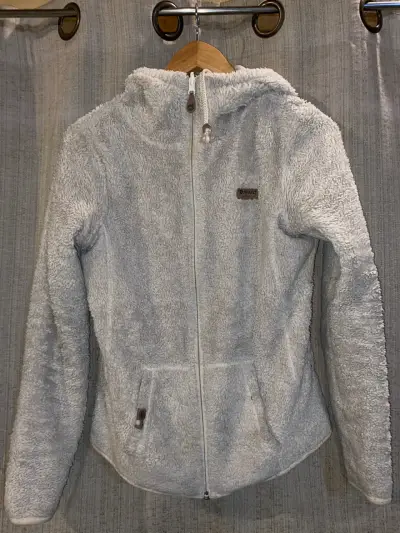 Chaqueta de polar gris con capucha reversible - miniatura 1