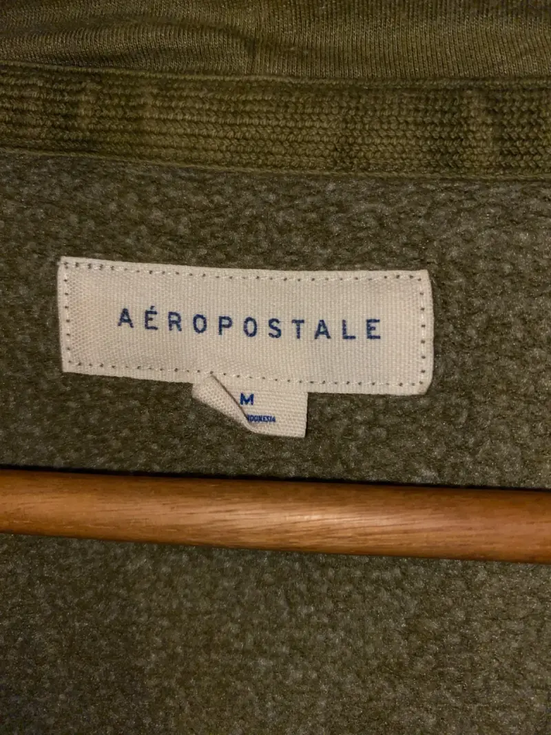 Polerón verde con capucha Aeropostale para hombre - 3