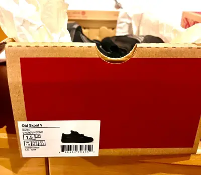 Zapatillas negras Vans Old Skool V para niños - miniatura 2