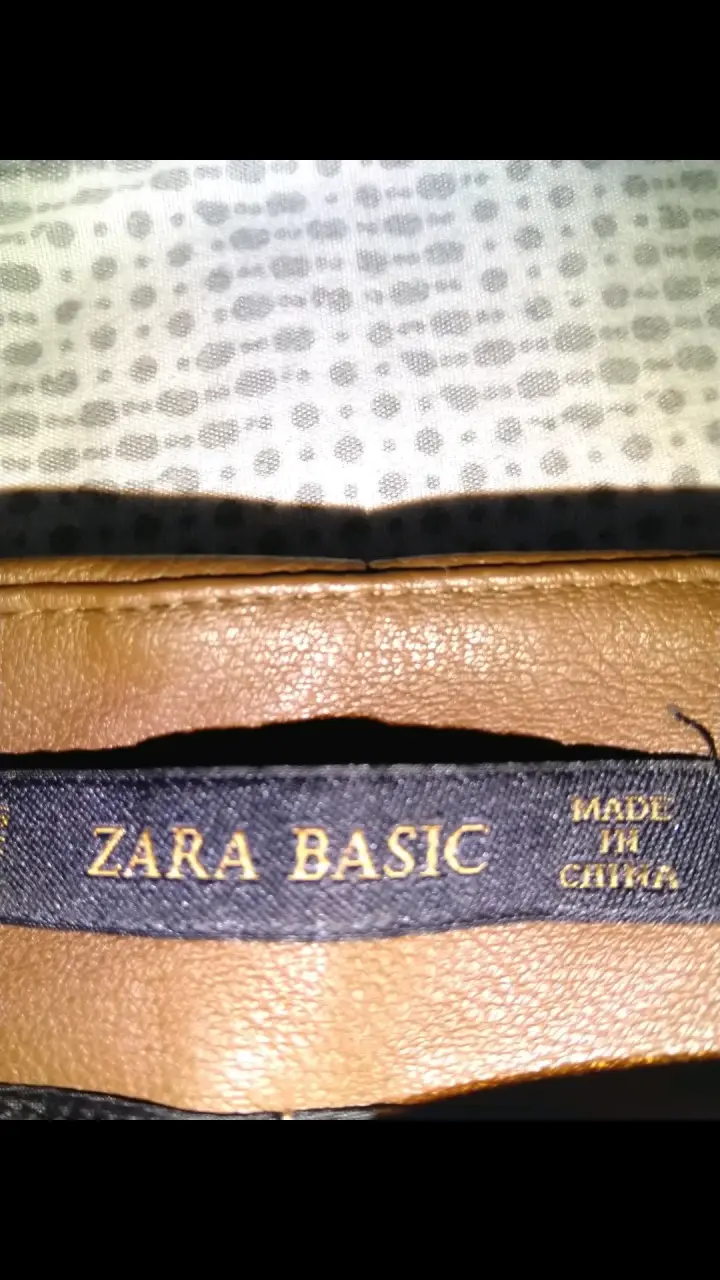 Falda lápiz de cuero sintético Zara Basic marrón - 2