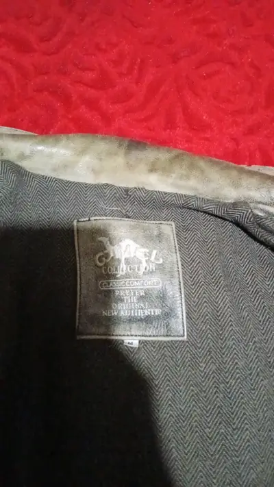 Chaqueta de cuero Camel Collection vintage - miniatura 1