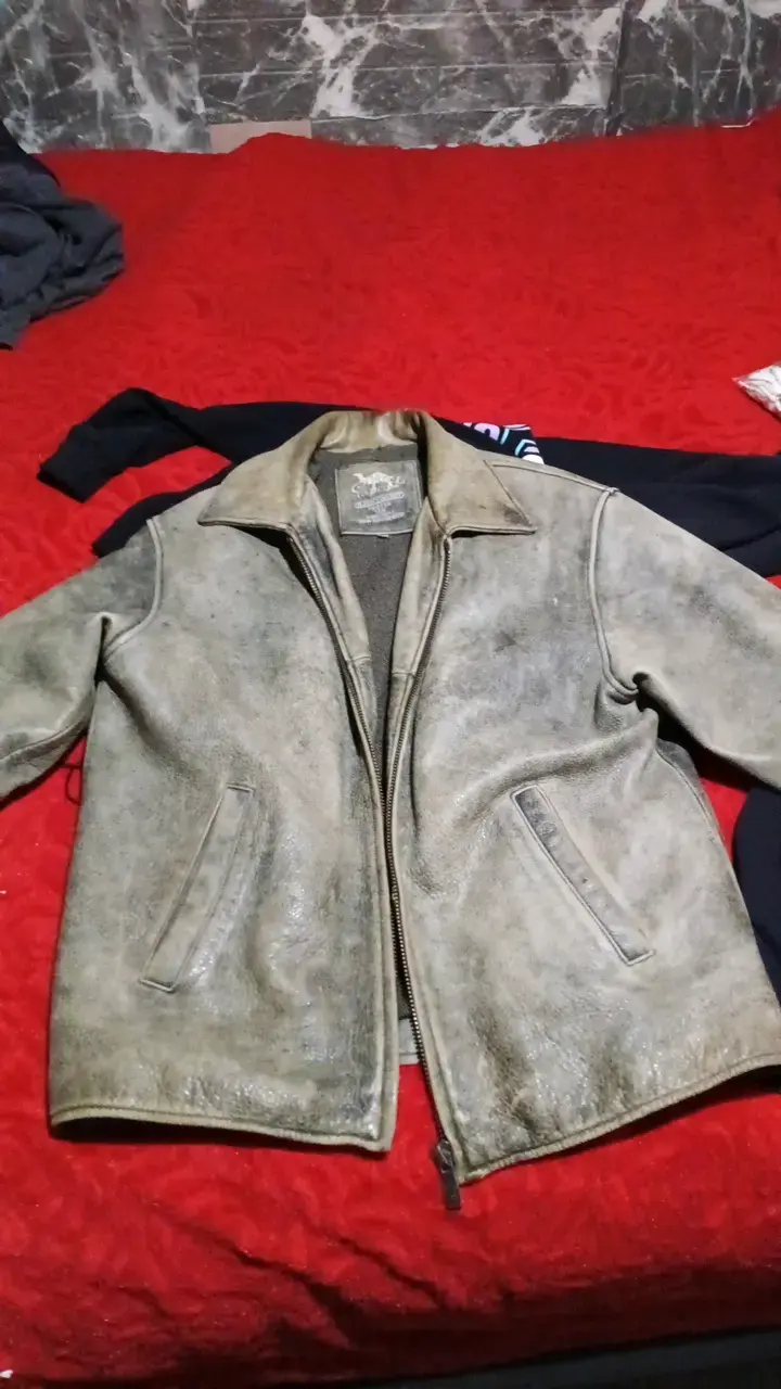Chaqueta de cuero Camel Collection vintage - 2