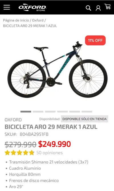 Bicicleta Oxford Aro 29 - miniatura 3