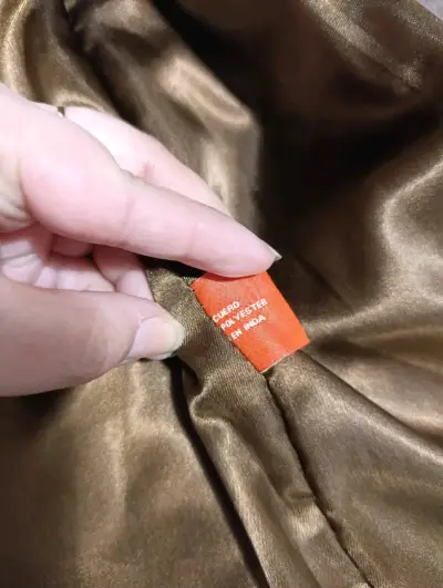 Chaqueta de cuero café  con botones talla S - miniatura 2