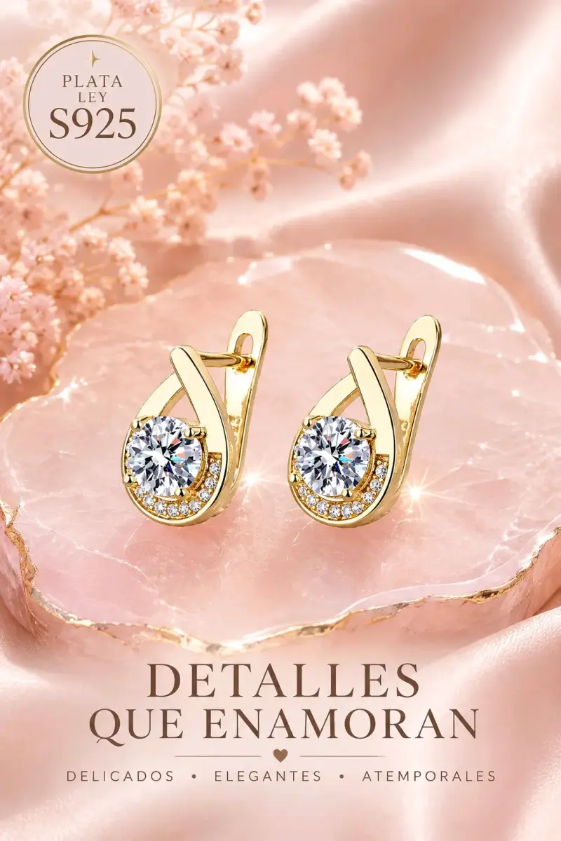 Aros de Plata S925 con Cristales - 4