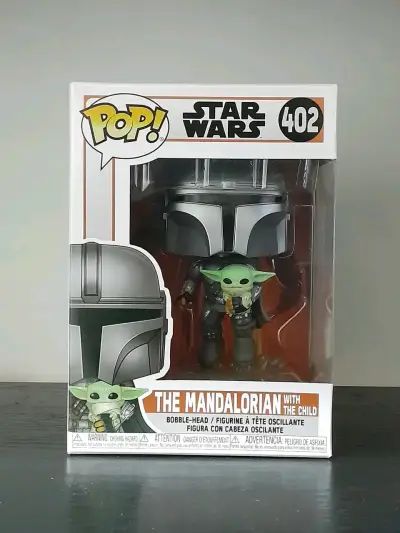 Funko Pop Star Wars The Mandalorian con The - miniatura 1