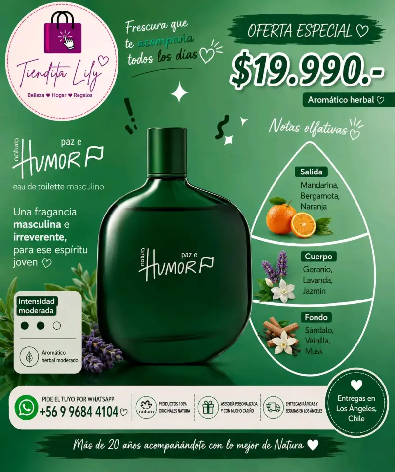 Perfume Natura Humor Paz Eau de Toilette Masculino