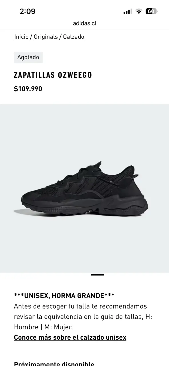 Zapatillas Adidas Ozweego Negras Unisex - 2