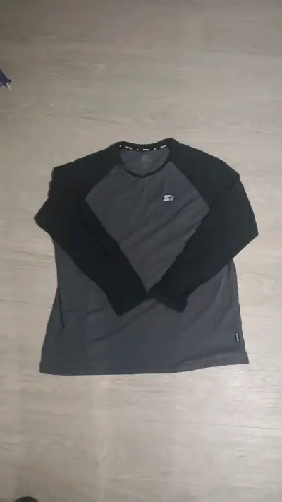 Polera manga larga Starter gris y negra - miniatura 1