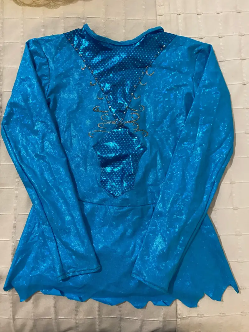 Vestido de patinaje artístico azul para n - 1