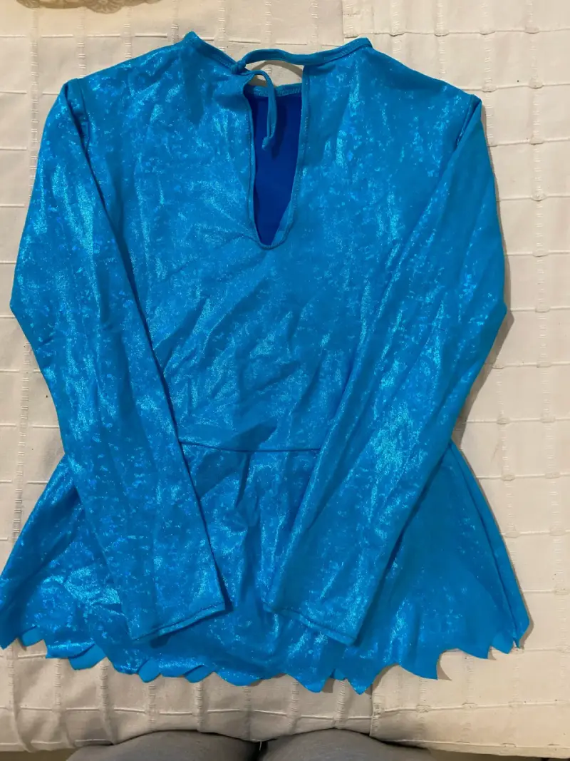 Vestido de patinaje artístico azul para n - 3