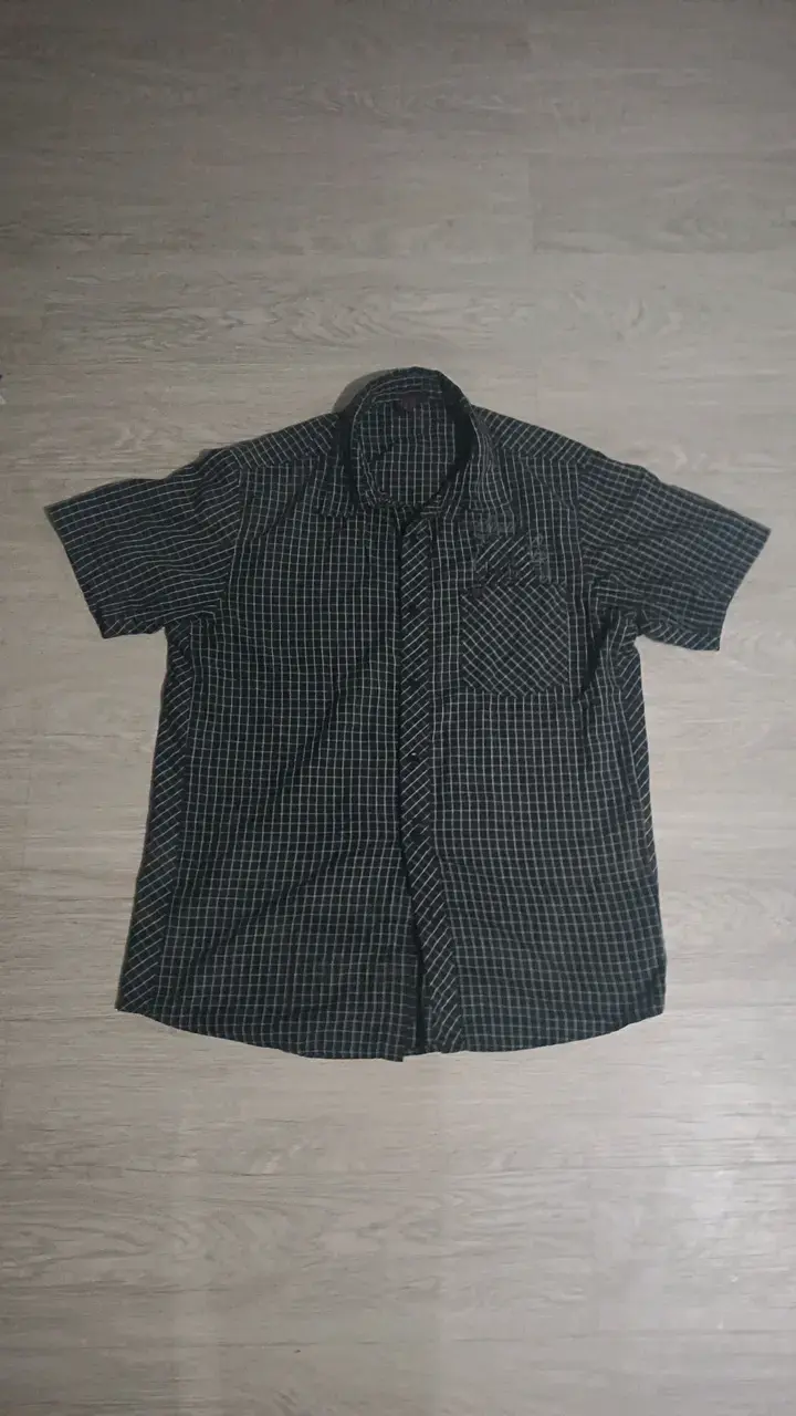 Camisa a cuadros manga corta para hombre - 1