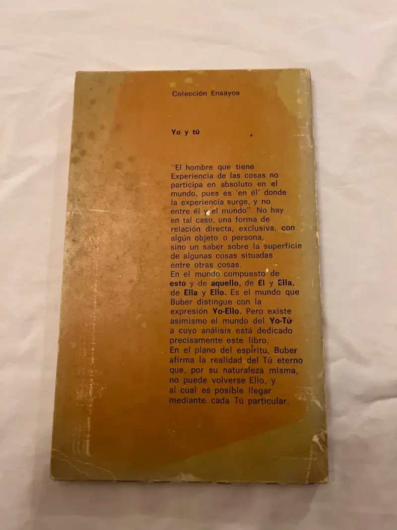 Libro 'Yo y Tú' de Martin Buber (1era Edición) - 4