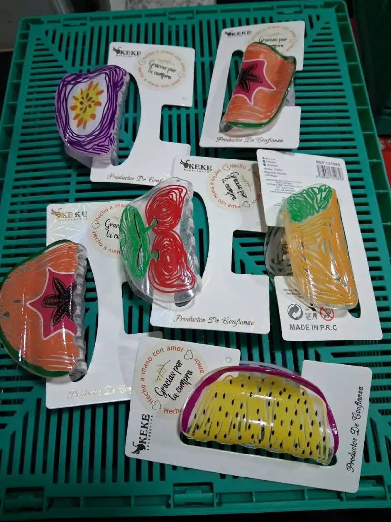 Set de pinzas para el cabello con diseño de frutas - 1