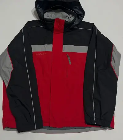 Cha impermeable Columbia roja y negra para hom - miniatura 2