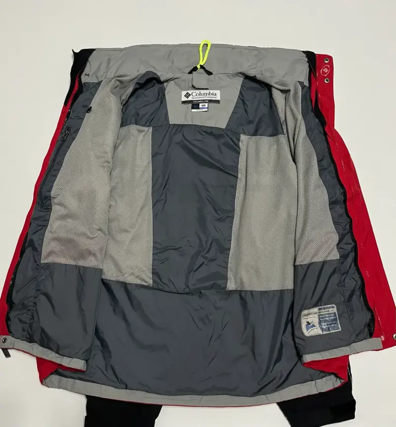 Cha impermeable Columbia roja y negra para hom - 4