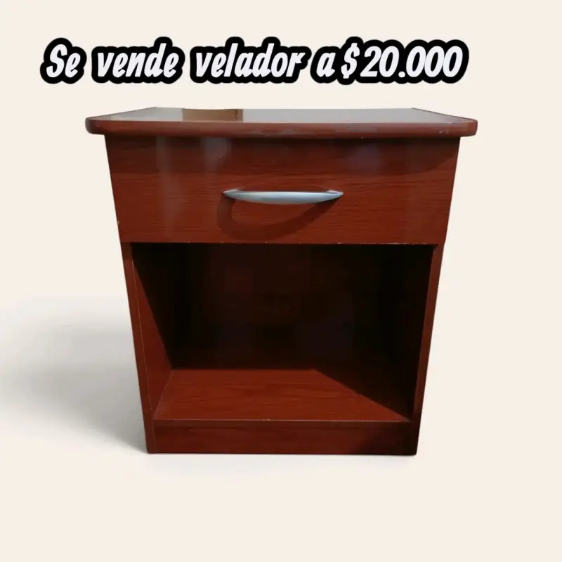 Velador de madera con cajón