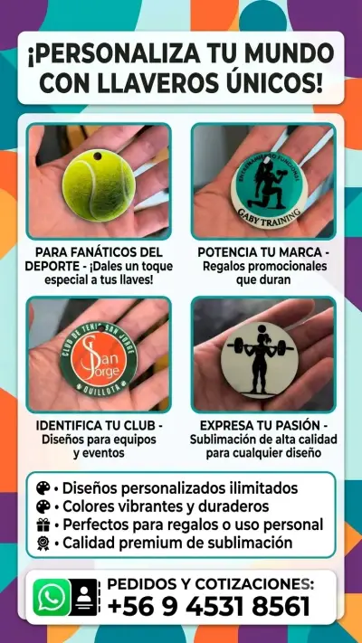 Llavero Personalizado Sublimado - miniatura 1