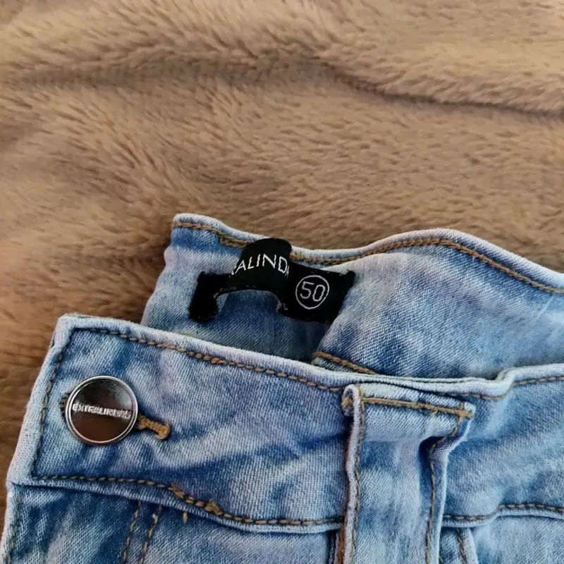 Jeans de mezclilla azul talla 50 para mujer - 2