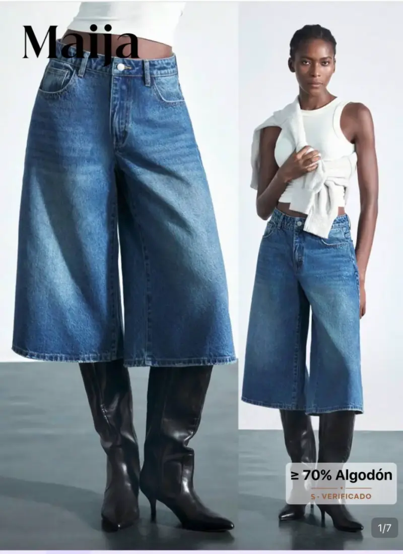 Pantalones jort de mezclilla Maija para mujer - 3