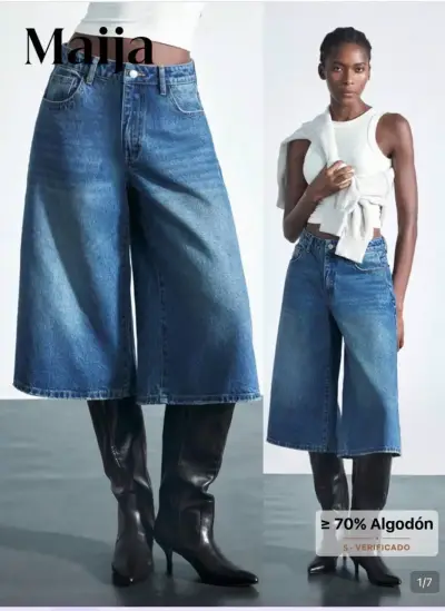 Pantalones jort de mezclilla Maija para mujer - miniatura 3