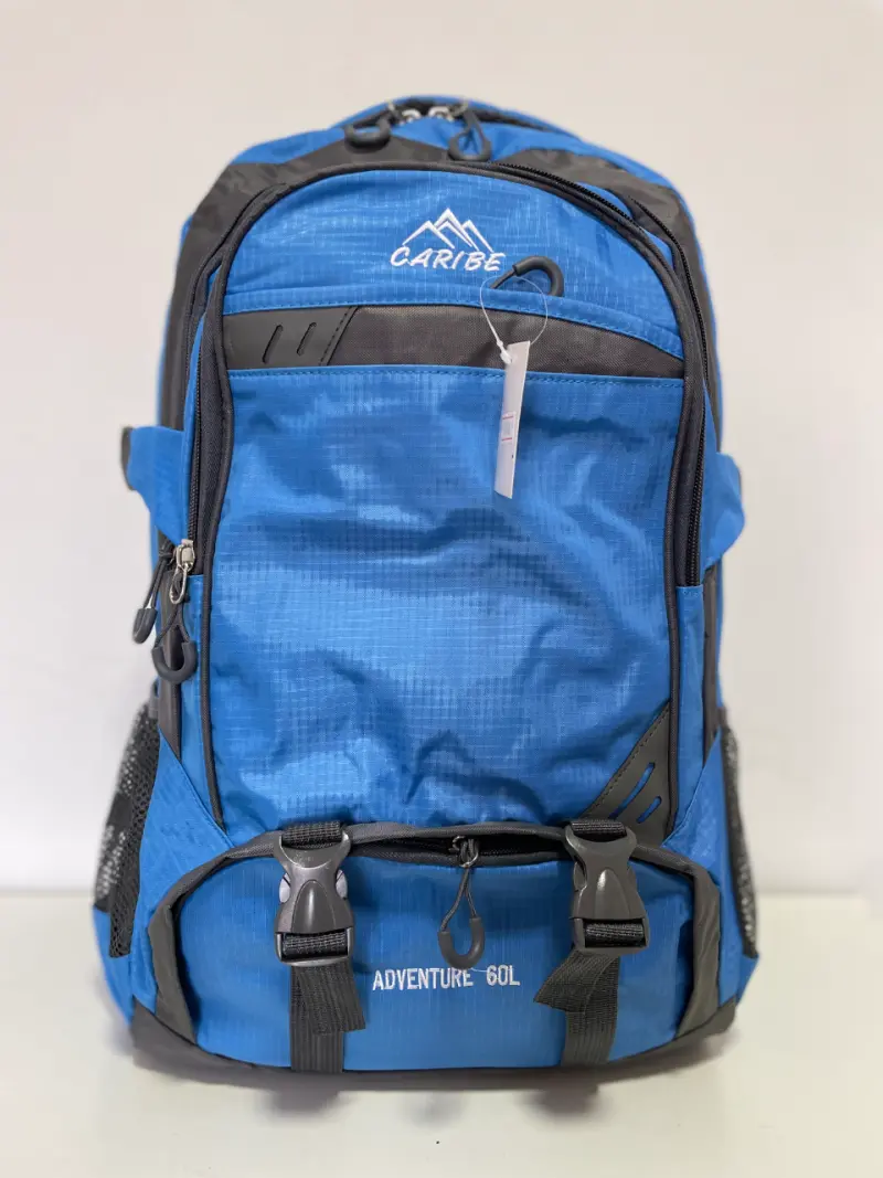Mochila de senderismo Caribe Adventure 60L azul