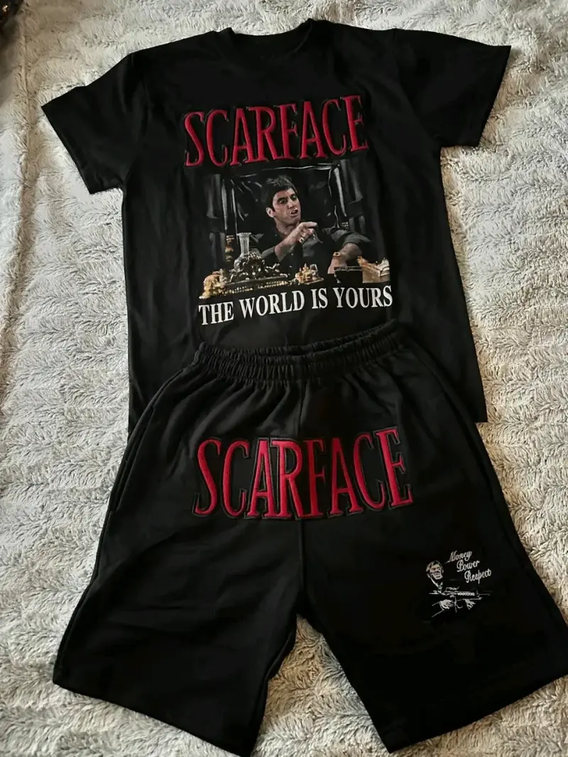 Conjunto de Polera y Short Scarface Negro - 1