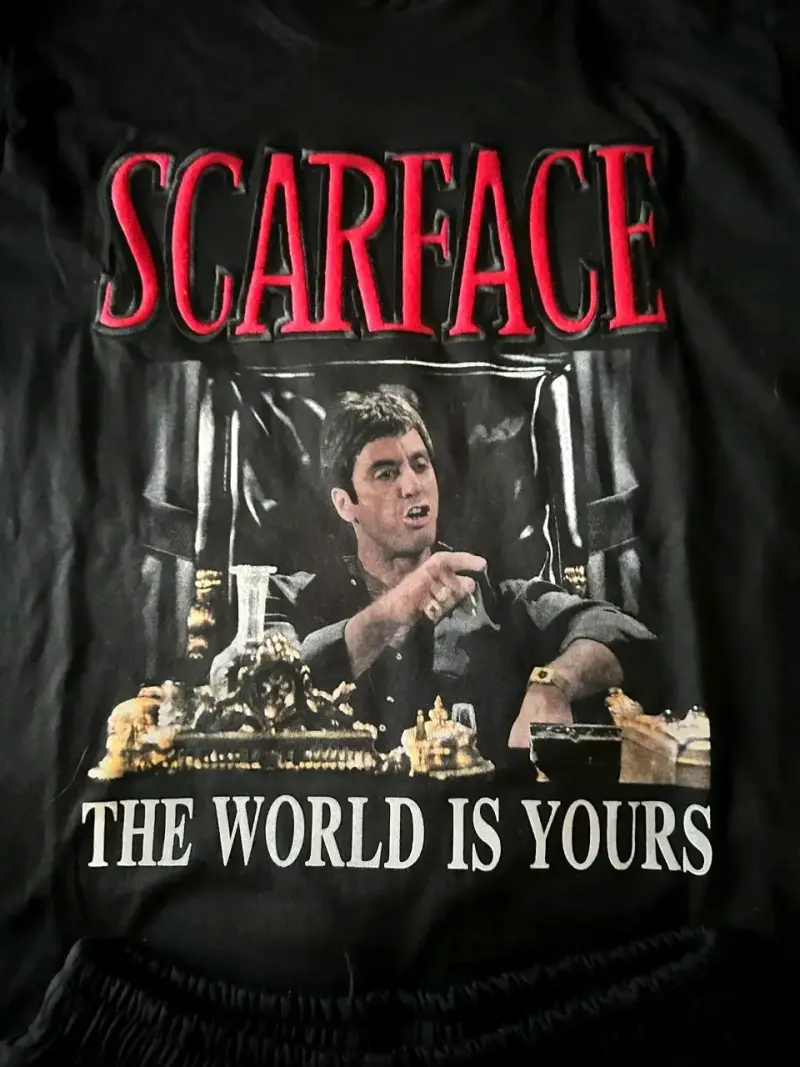 Conjunto de Polera y Short Scarface Negro - 2
