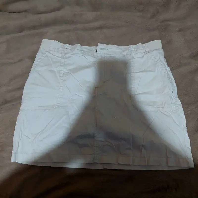 Falda corta blanca para mujer XL-XXL