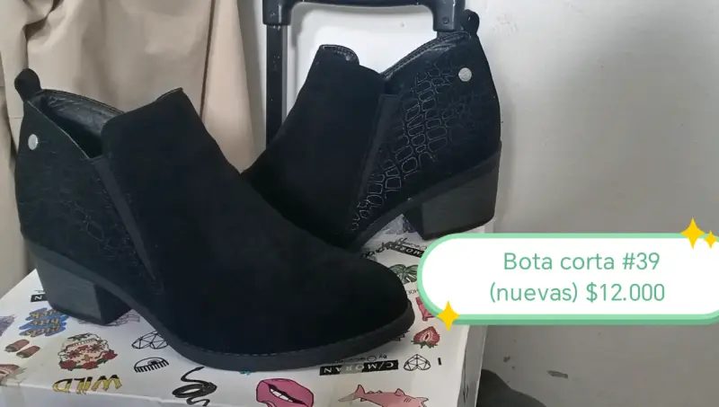 Botines cortos negros talla 39 nuevos - 3