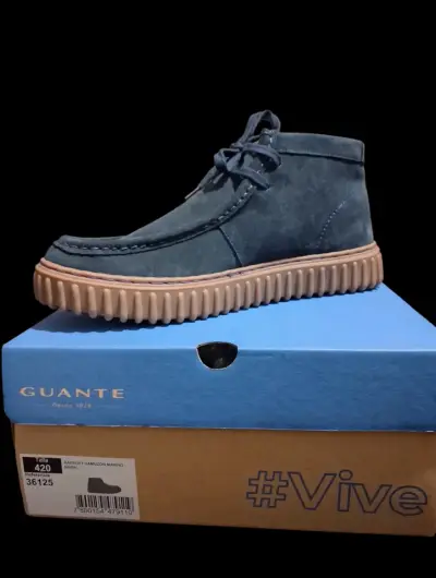 Botines de gamuza azul marino Guante talla 42 - miniatura 1