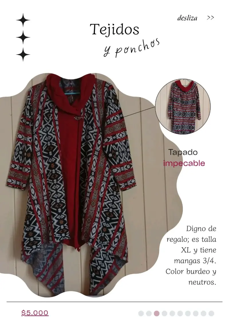 Tapado asimétrico con estampado, XL - 1