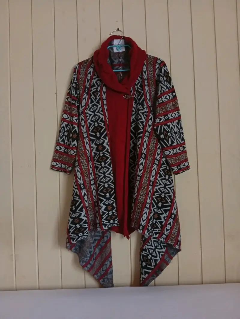 Tapado asimétrico con estampado, XL - 3