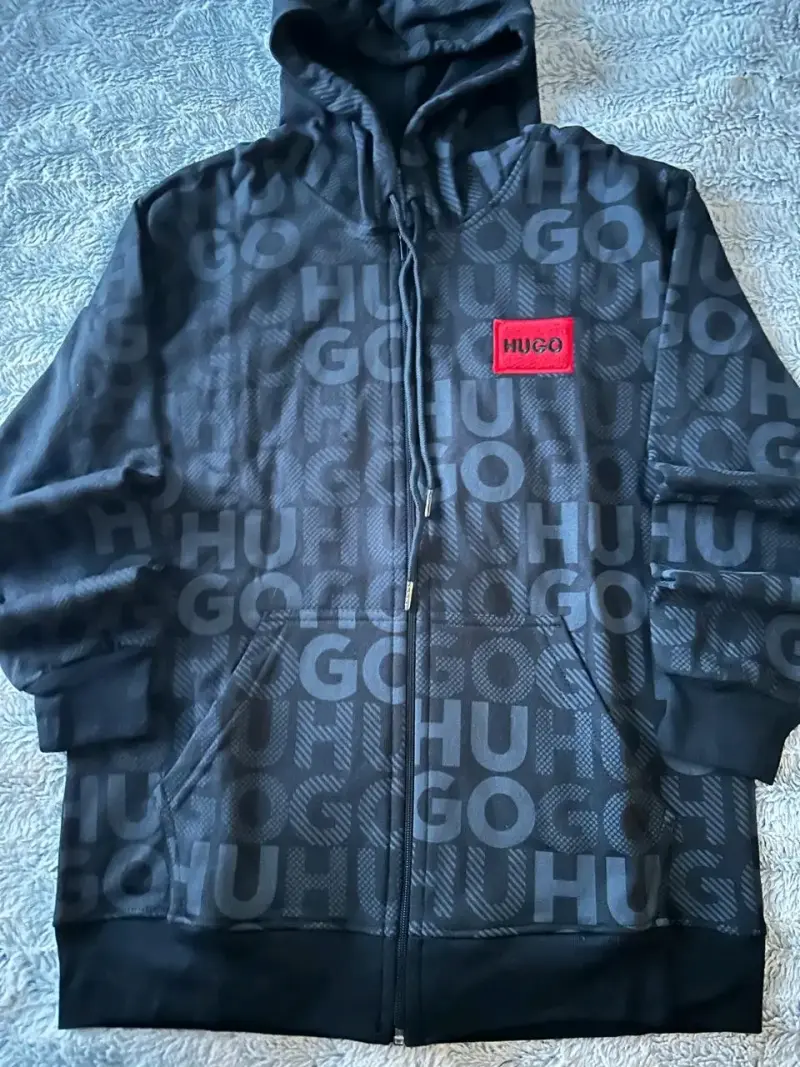 Polerón con capucha Hugo Boss negro - 1