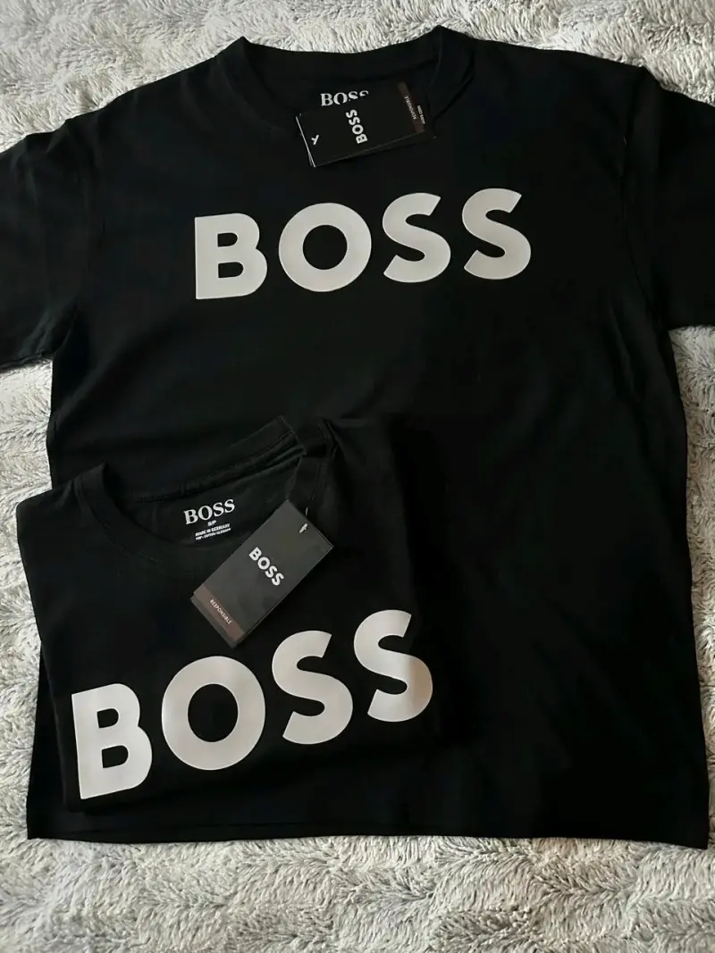 Polera negra Boss para hombre - 1