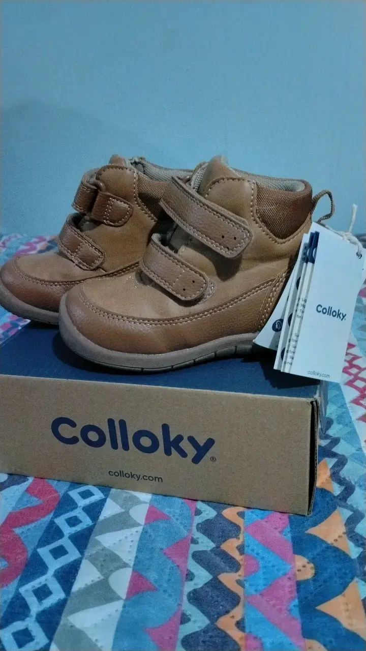 Botines de cuero para niños Colloky marrón