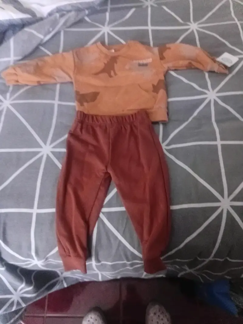Conjunto de ropa infantil con diseño de dinosaurios - 1