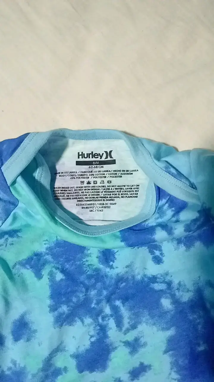 Body de bebé Hurley azul tie-dye - 2