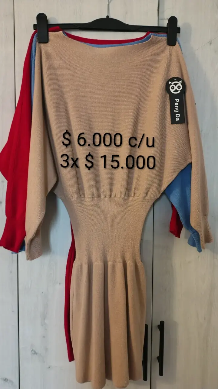 Vestido de punto beige PengDa